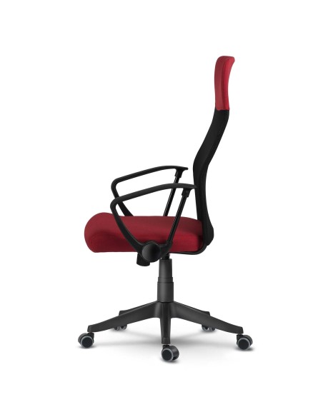 Sidney raudonos ir juodos spalvos mikro tinklelio biuro fotelis Sidney raudonos ir juodos spalvos mikro tinklelio biuro fotelis