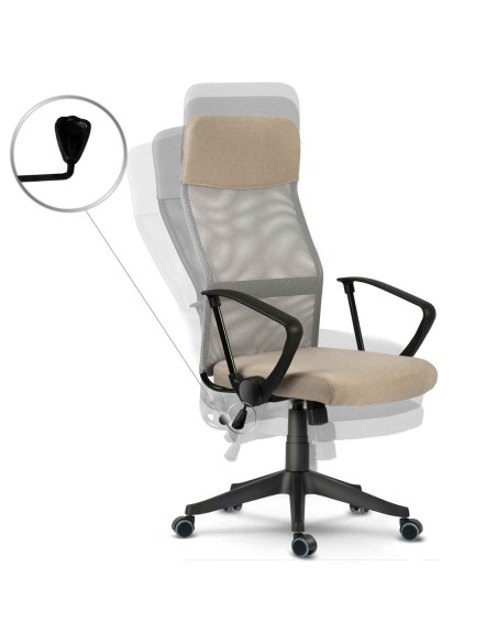 Sidney smėlio spalvos mikrotinklo biuro fotelis Sidney smėlio spalvos mikrotinklo biuro fotelis
