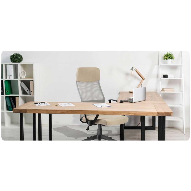 Sidney smėlio spalvos mikrotinklo biuro fotelis