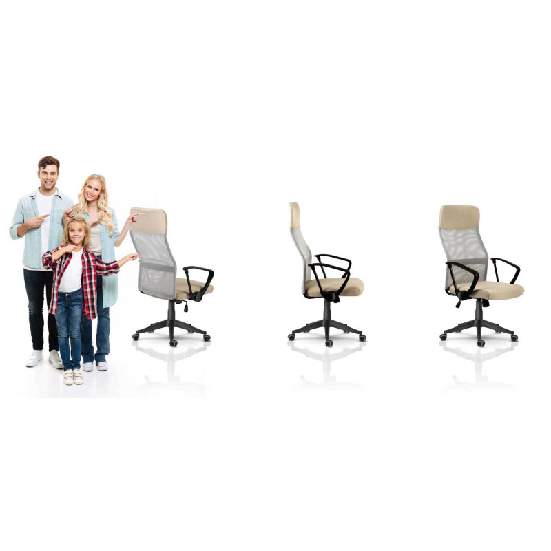 Sidney smėlio spalvos mikrotinklo biuro fotelis