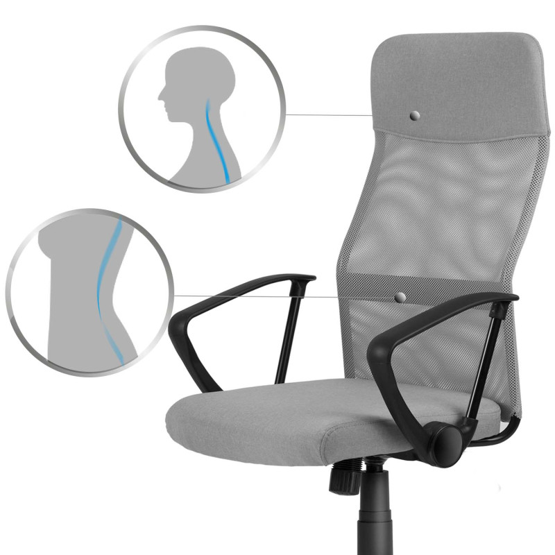 Biuro fotelis pagamintas iš mikrotinklo Sofotel Sydney šviesiai pilkos spalvos