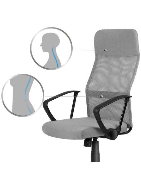 Biuro fotelis pagamintas iš mikrotinklo Sofotel Sydney šviesiai pilkos spalvos Biuro fotelis pagamintas iš mikrotinklo Sofotel Sydney šviesiai pilkos spalvos