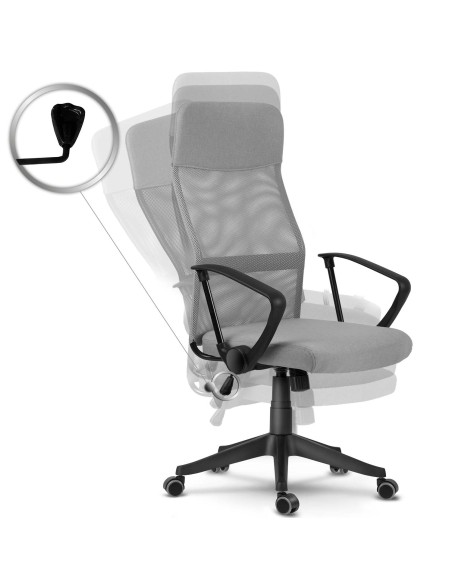 Biuro fotelis pagamintas iš mikrotinklo Sofotel Sydney šviesiai pilkos spalvos Biuro fotelis pagamintas iš mikrotinklo Sofotel Sydney šviesiai pilkos spalvos