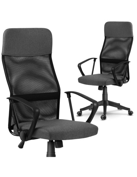 Biuro fotelis pagamintas iš mikro tinklelio So fotelis Sydney tamsiai pilka Biuro fotelis pagamintas iš mikro tinklelio So fotelis Sydney tamsiai pilka