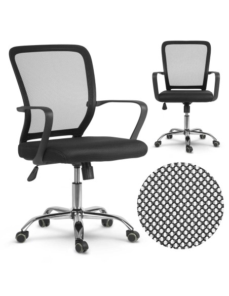 Mikromesh pasukamas biuro fotelis Sofotel Diran juodas Mikromesh pasukamas biuro fotelis Sofotel Diran juodas