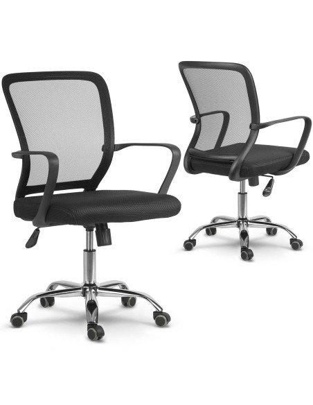 Mikromesh pasukamas biuro fotelis Sofotel Diran juodas Mikromesh pasukamas biuro fotelis Sofotel Diran juodas