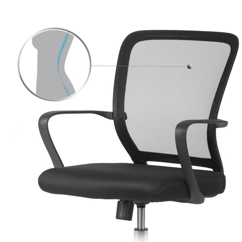 Mikromesh pasukamas biuro fotelis Sofotel Diran juodas