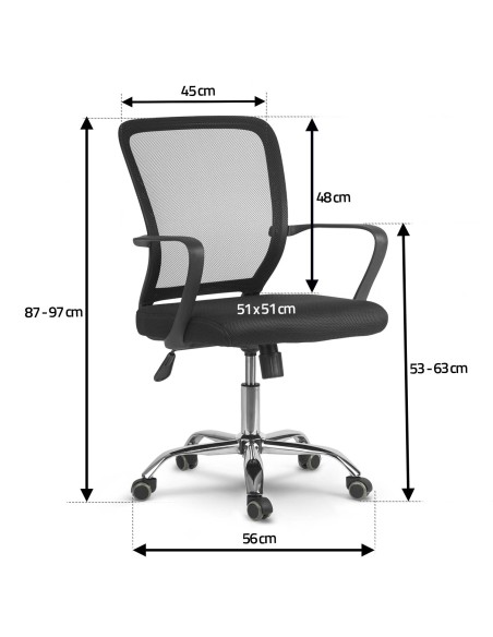 Mikromesh pasukamas biuro fotelis Sofotel Diran juodas Mikromesh pasukamas biuro fotelis Sofotel Diran juodas
