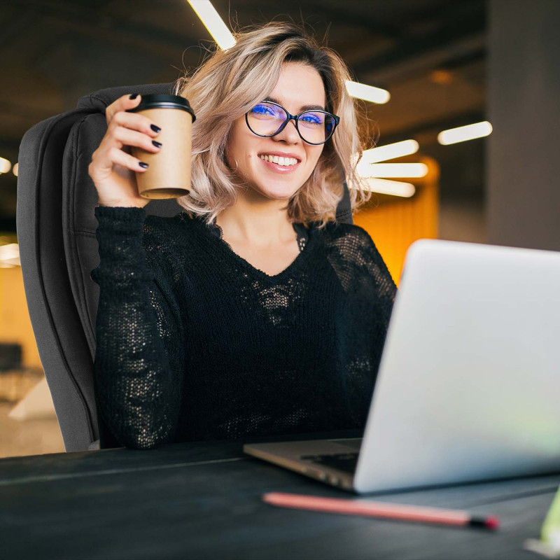 Sofotel Porto biuro fotelis - juodas audinys