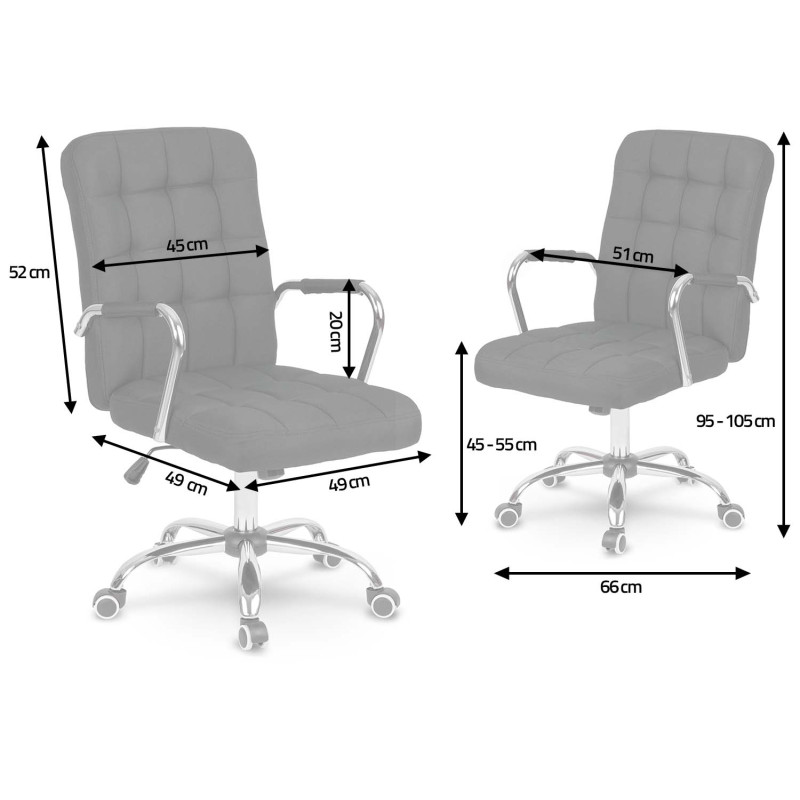 Benton audinio biuro fotelis juodas