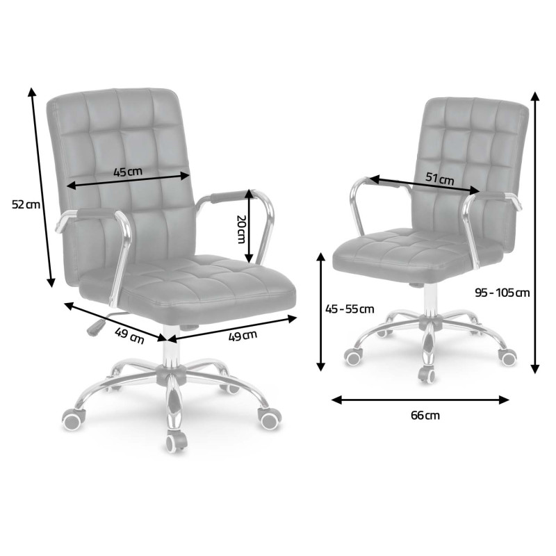 Benton juodos odos biuro kėdė