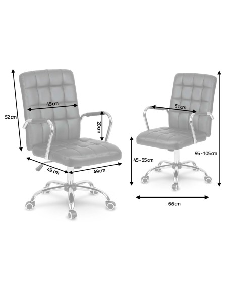 Benton juodos odos biuro kėdė Benton juodos odos biuro kėdė