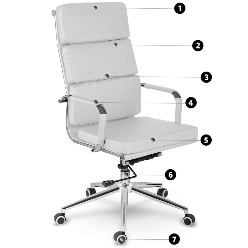 Ryokan baltas biuro fotelis