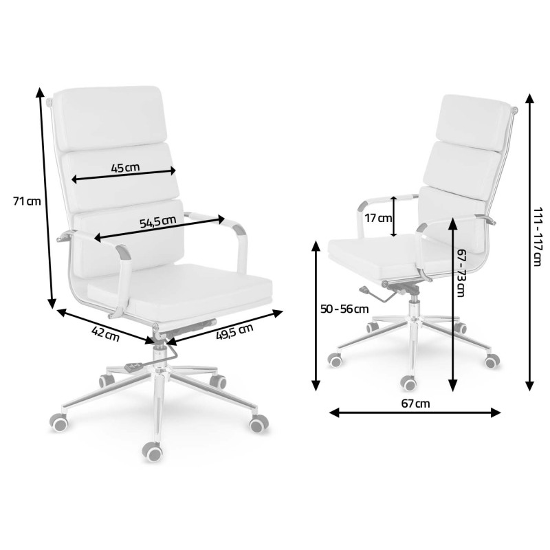 Ryokan baltas biuro fotelis