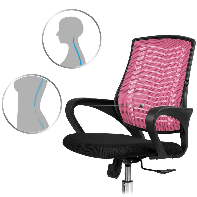 Sofotel Denar rausvos spalvos mikrotinklo biuro fotelis