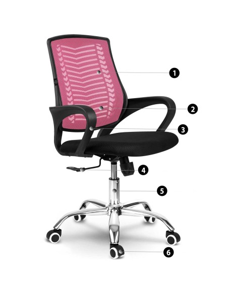 Sofotel Denar rausvos spalvos mikrotinklo biuro fotelis Sofotel Denar rausvos spalvos mikrotinklo biuro fotelis