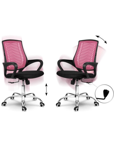 Sofotel Denar rausvos spalvos mikrotinklo biuro fotelis Sofotel Denar rausvos spalvos mikrotinklo biuro fotelis