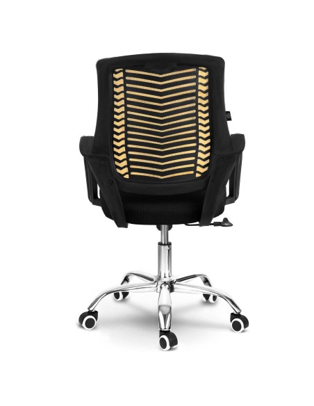 Biuro fotelis pagamintas iš mikrotinklo Sofotel Denar oranžinės spalvos Biuro fotelis pagamintas iš mikrotinklo Sofotel Denar oranžinės spalvos