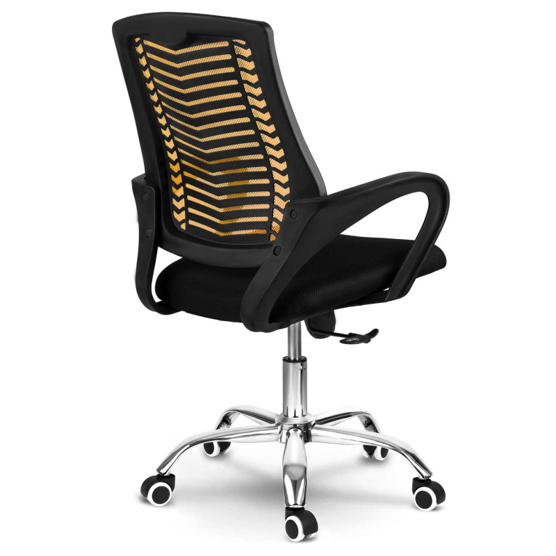 Biuro fotelis pagamintas iš mikrotinklo Sofotel Denar oranžinės spalvos