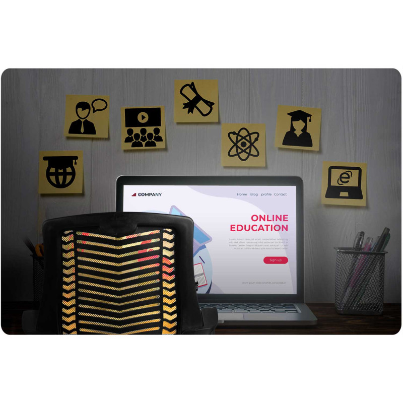 Biuro fotelis pagamintas iš mikrotinklo Sofotel Denar oranžinės spalvos