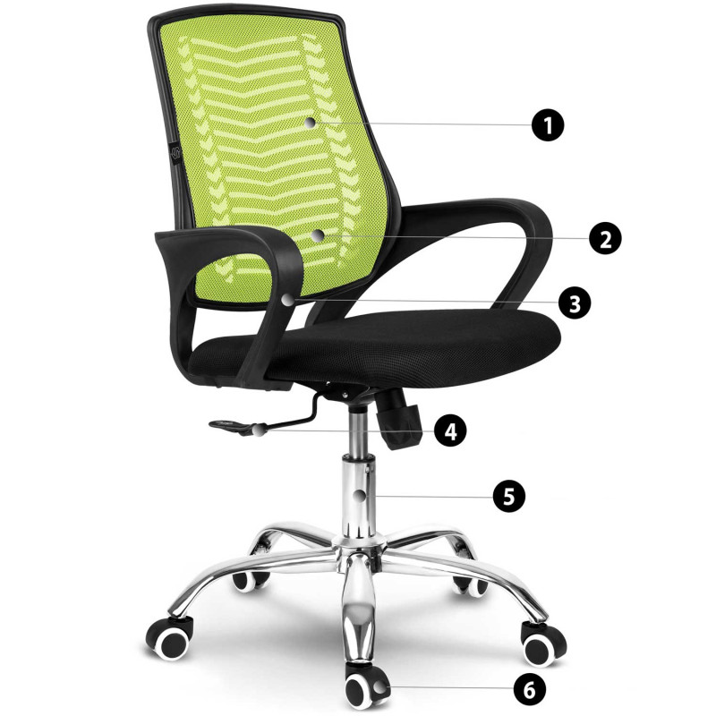 Žalia mikromesh biuro fotelis Sofotel Denar