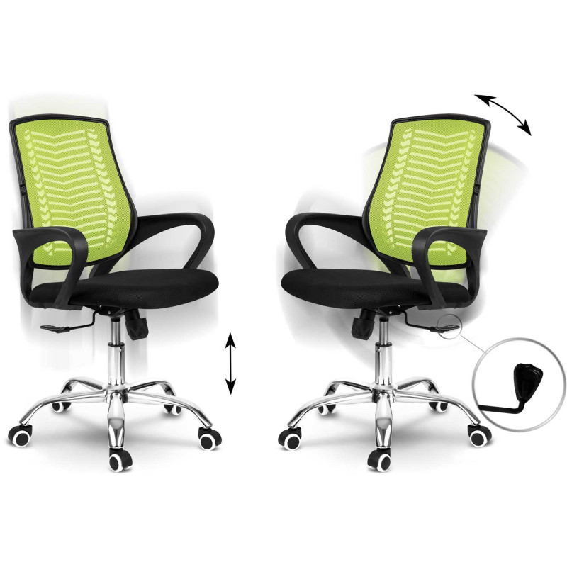 Žalia mikromesh biuro fotelis Sofotel Denar