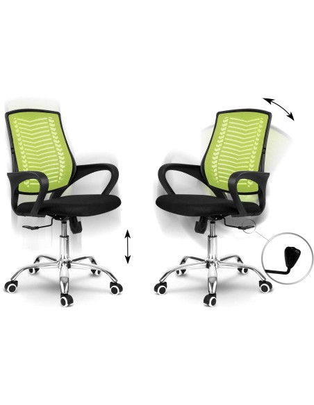 Žalia mikromesh biuro fotelis Sofotel Denar Žalia mikromesh biuro fotelis Sofotel Denar