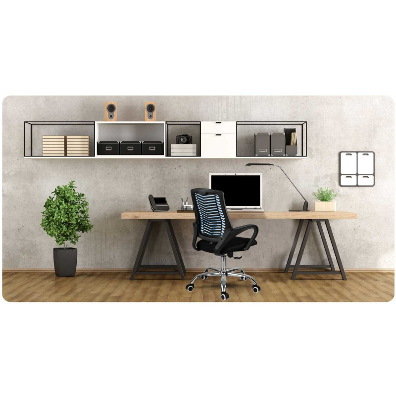 Sofotel Denar mėlynos spalvos mikrotinklo biuro fotelis