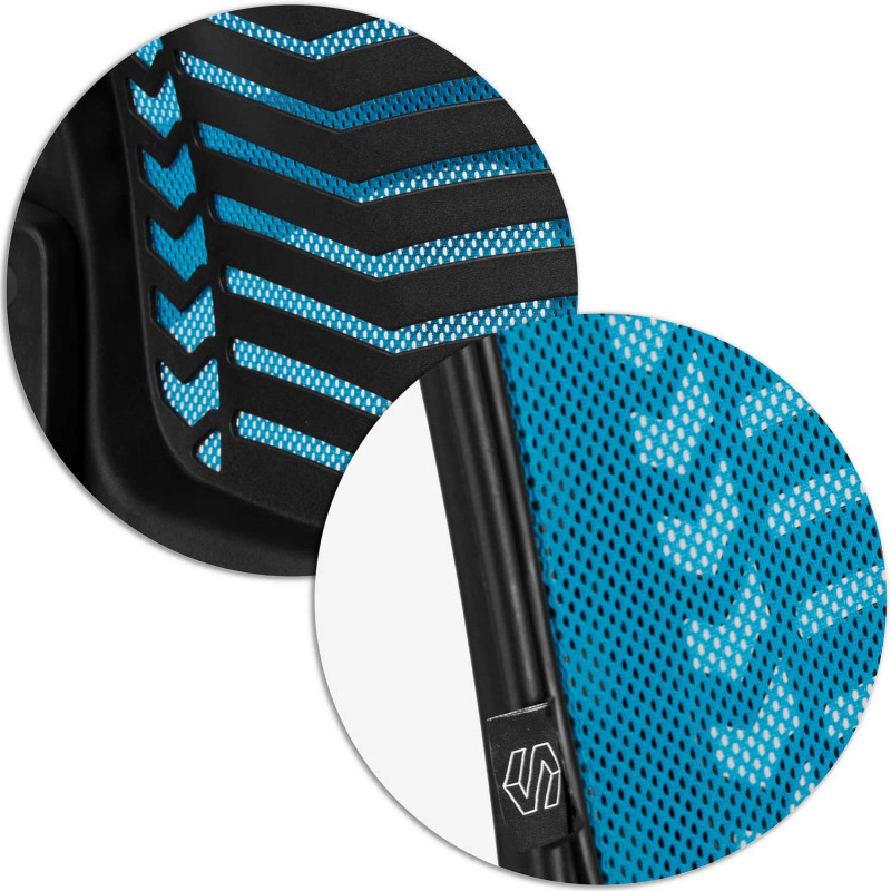 Sofotel Denar mėlynos spalvos mikrotinklo biuro fotelis