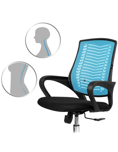 Sofotel Denar mėlynos spalvos mikrotinklo biuro fotelis Sofotel Denar mėlynos spalvos mikrotinklo biuro fotelis