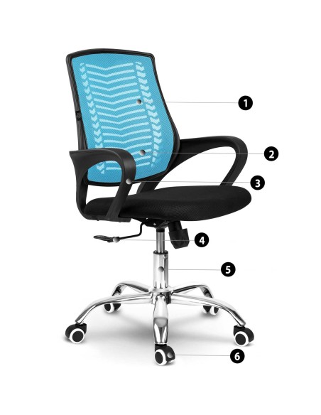 Sofotel Denar mėlynos spalvos mikrotinklo biuro fotelis Sofotel Denar mėlynos spalvos mikrotinklo biuro fotelis