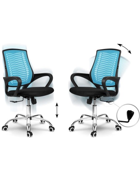 Sofotel Denar mėlynos spalvos mikrotinklo biuro fotelis Sofotel Denar mėlynos spalvos mikrotinklo biuro fotelis