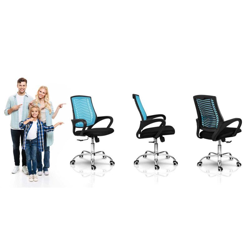 Sofotel Denar mėlynos spalvos mikrotinklo biuro fotelis