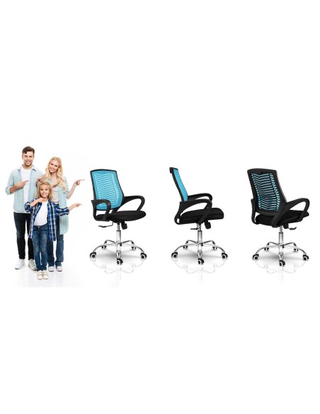 Sofotel Denar mėlynos spalvos mikrotinklo biuro fotelis Sofotel Denar mėlynos spalvos mikrotinklo biuro fotelis