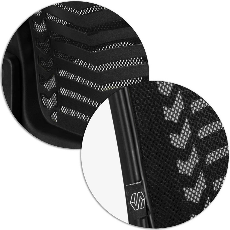 Sofotel Denar juodas mikrotinklo biuro fotelis