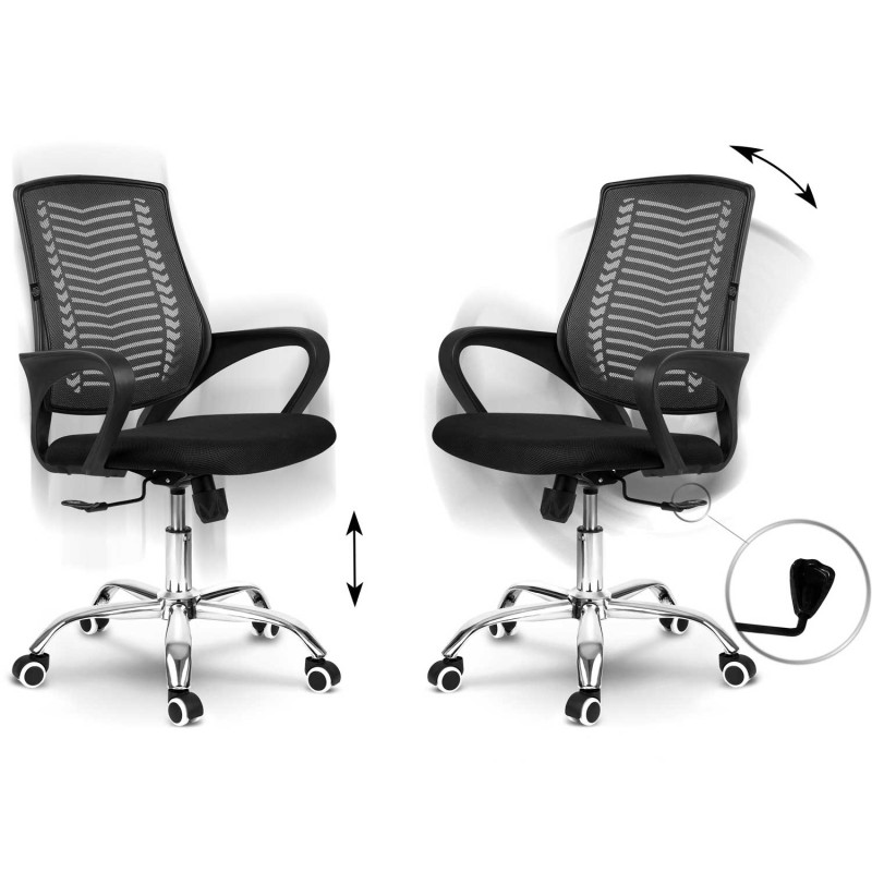 Sofotel Denar juodas mikrotinklo biuro fotelis