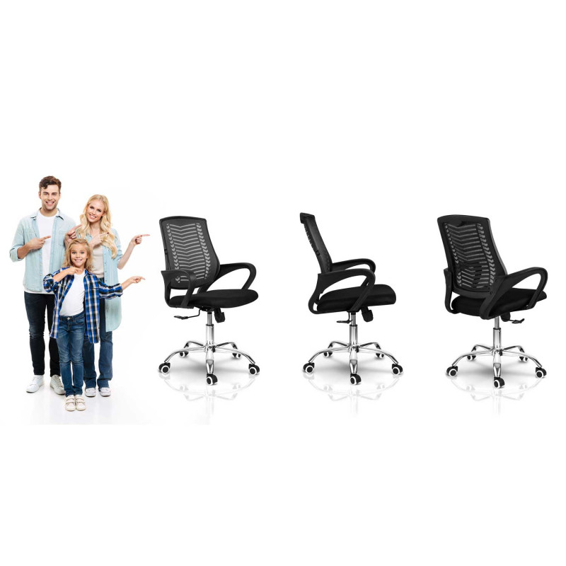 Sofotel Denar juodas mikrotinklo biuro fotelis