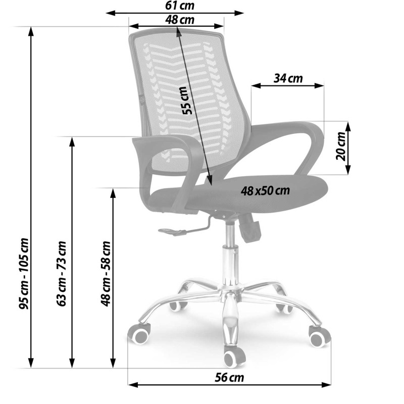 Sofotel Denar juodas mikrotinklo biuro fotelis