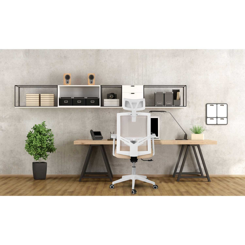 Sofotel Rotar smėlio spalvos mikrotinklo biuro fotelis