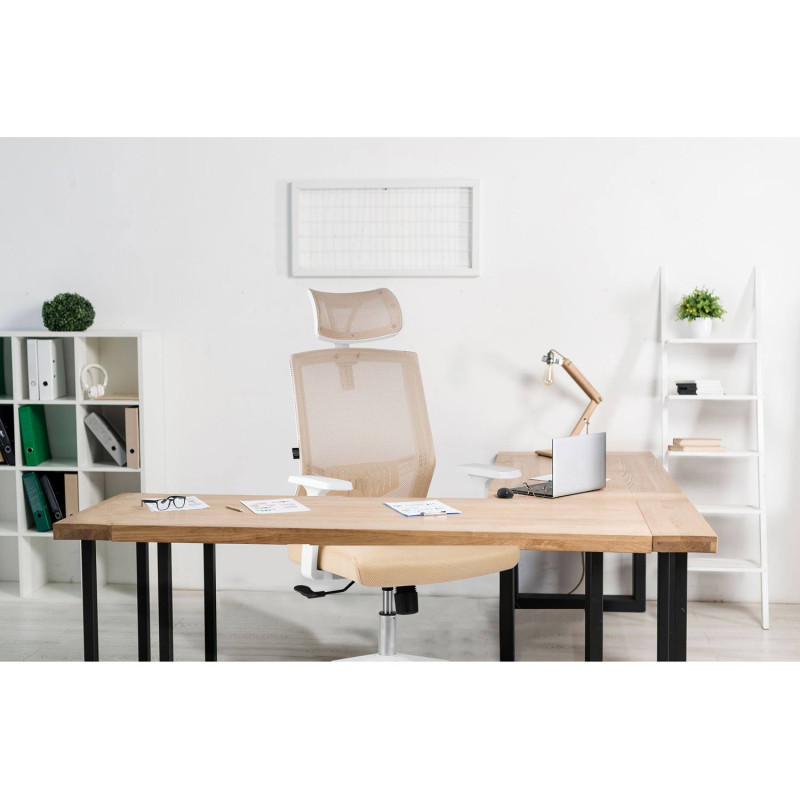 Sofotel Rotar smėlio spalvos mikrotinklo biuro fotelis