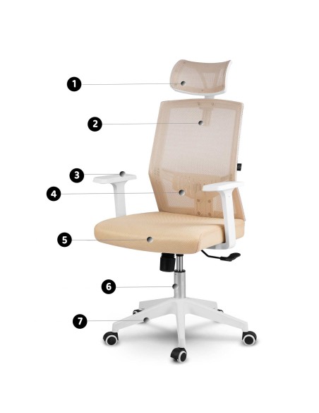 Sofotel Rotar smėlio spalvos mikrotinklo biuro fotelis Sofotel Rotar smėlio spalvos mikrotinklo biuro fotelis
