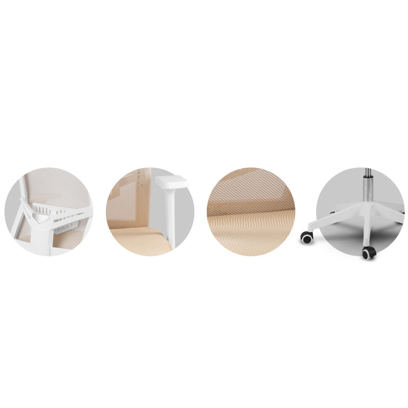 Sofotel Rotar smėlio spalvos mikrotinklo biuro fotelis