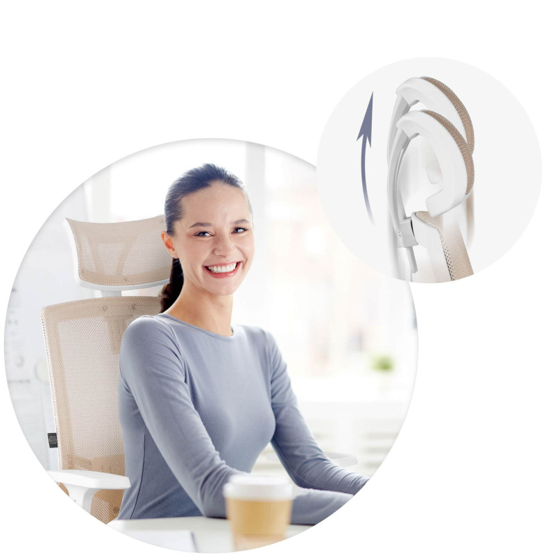 Sofotel Rotar smėlio spalvos mikrotinklo biuro fotelis