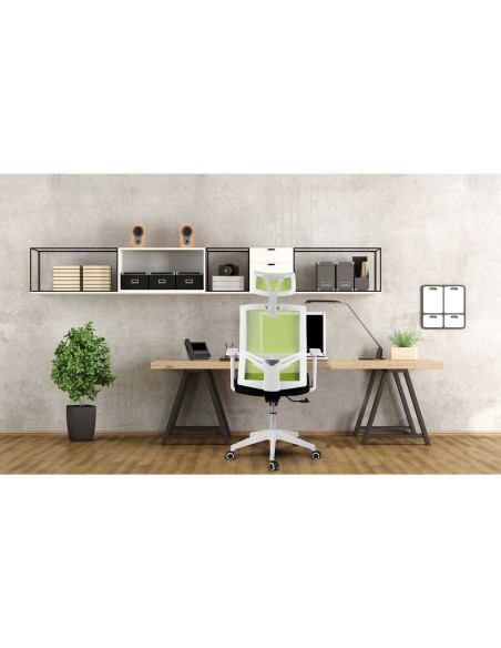 Žalia mikromesh biuro fotelis Sofotel Rotar Žalia mikromesh biuro fotelis Sofotel Rotar