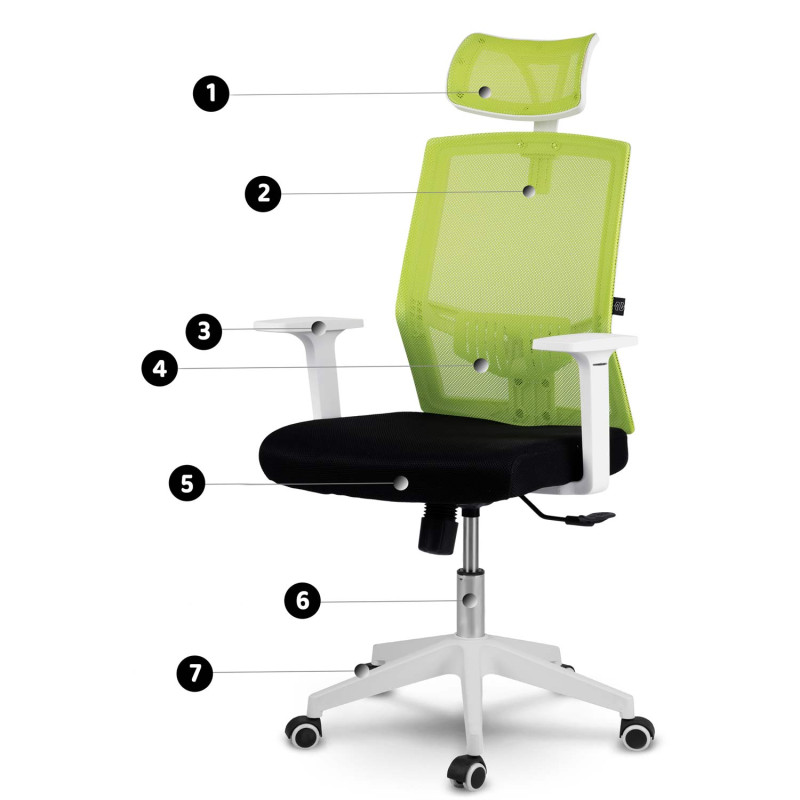 Žalia mikromesh biuro fotelis Sofotel Rotar