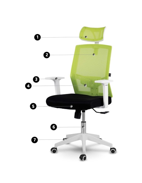 Žalia mikromesh biuro fotelis Sofotel Rotar Žalia mikromesh biuro fotelis Sofotel Rotar