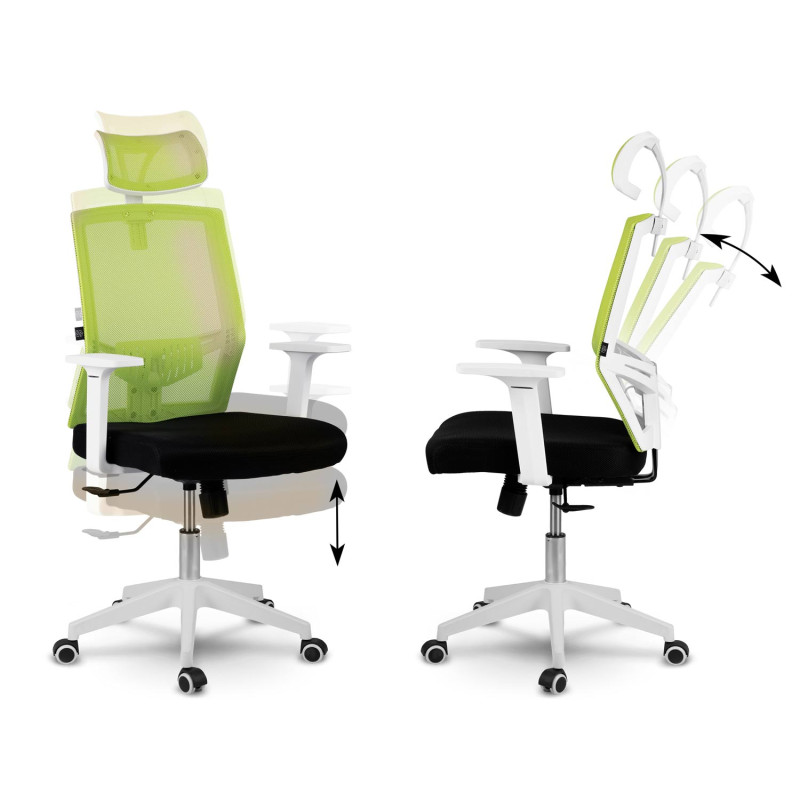 Žalia mikromesh biuro fotelis Sofotel Rotar