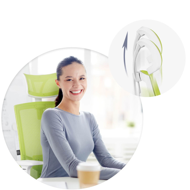 Žalia mikromesh biuro fotelis Sofotel Rotar