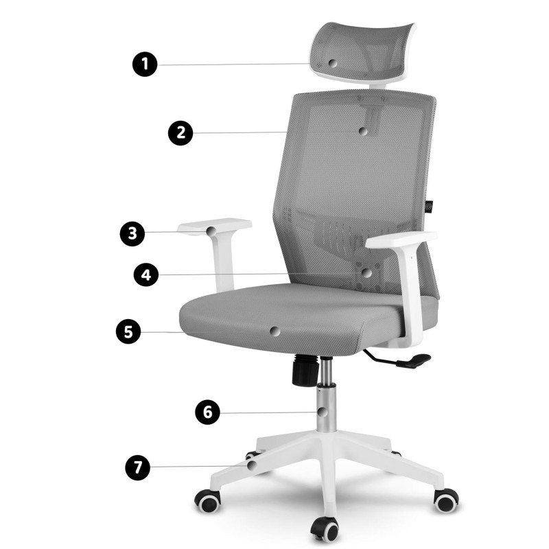 Sofotel Rotar pilkos spalvos mikrotinklo biuro fotelis