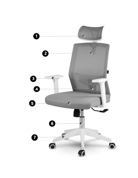 Sofotel Rotar pilkos spalvos mikrotinklo biuro fotelis Sofotel Rotar pilkos spalvos mikrotinklo biuro fotelis